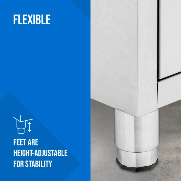 Gastronomiskais skapis picas mīklai ar apmali, 7 atvilktnes, 50 x 70 cm