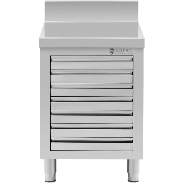 Gastronomiskais skapis picas mīklai ar apmali, 7 atvilktnes, 50 x 70 cm