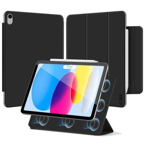 Aizsargvāciņš iPad 10.9'' 2022 / iPad 11'' 2025 Smartcase Magnetic - melns