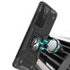 Bruņots hibrīda maciņš ar magnētisku turētāju Samsung Galaxy S22 Ultra Ring Armor - zils
