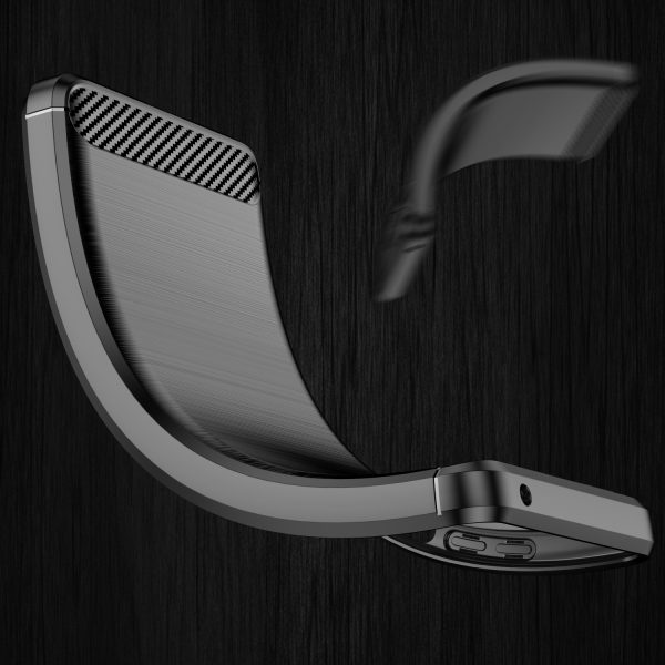 Elastīgs vāciņš Samsung Galaxy A73 Carbon korpusam - melns