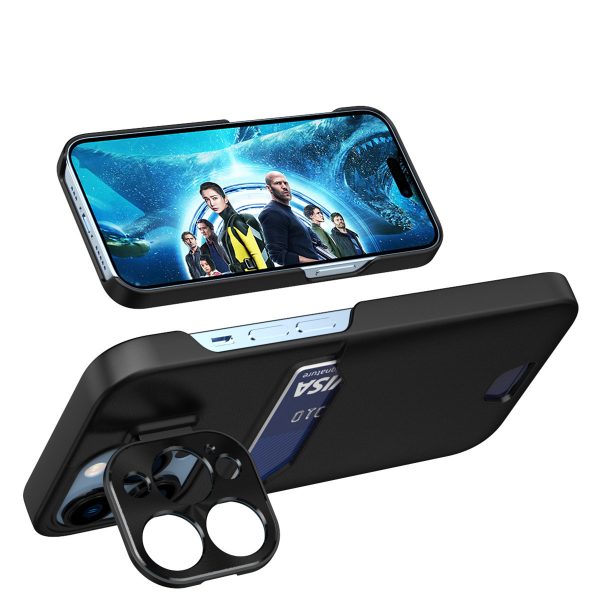 Samsung Galaxy S23+ ādas maciņš ar statīvo statīvi - melns