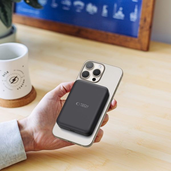 10000mAh MagSafe USB-C 15W pārnēsājamais akumulators ar USB-C kabeli - melns