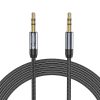 AUX audio kabelis ar mini ligzdu 3,5 mm, 1,5 m, melns