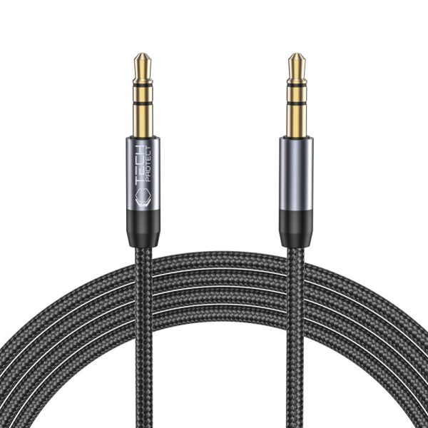 AUX audio kabelis ar mini ligzdu 3,5 mm, 1,5 m, melns