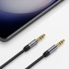 AUX audio kabelis ar mini ligzdu 3,5 mm, 1,5 m, melns