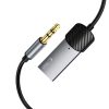 AUX audio adapteris ar mini ligzdu 3,5 mm (vīriešu) - Bluetooth - pelēks