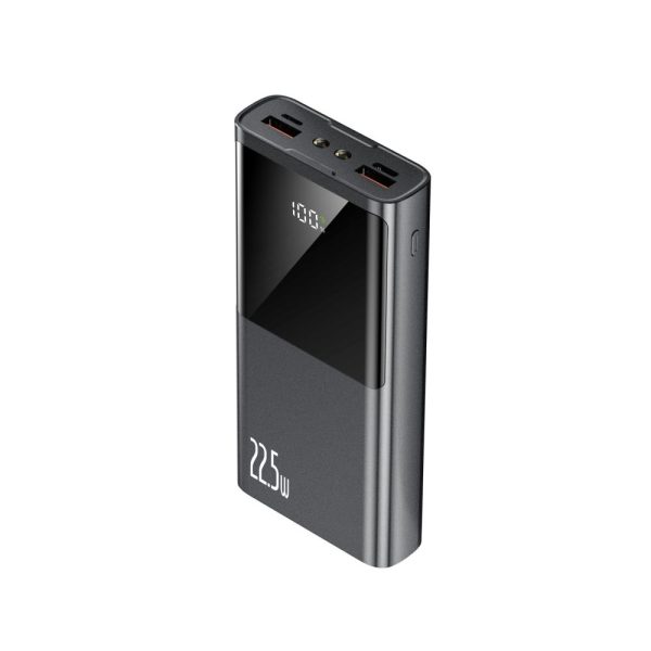 Powerbank PB13 20000mAh USB-A USB-C iPhone Lightning ar USB-C - USB-A 22.5W kabeli - pelēks