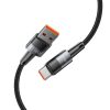 USB-C - USB-C 66W 6A 2m kabelis - pelēks