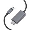 USB-C - HDMI 4K 60Hz 2m kabelis - melns