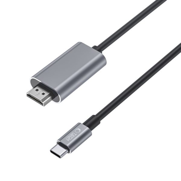 USB-C - HDMI 4K 60Hz 2m kabelis - melns