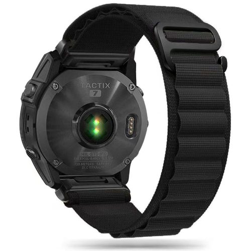 Garmin Fenix 3 / 5X / 3HR / 5X Plus / 6X / 6X Pro / 7X neilona Pro pulksteņa siksniņa - melna