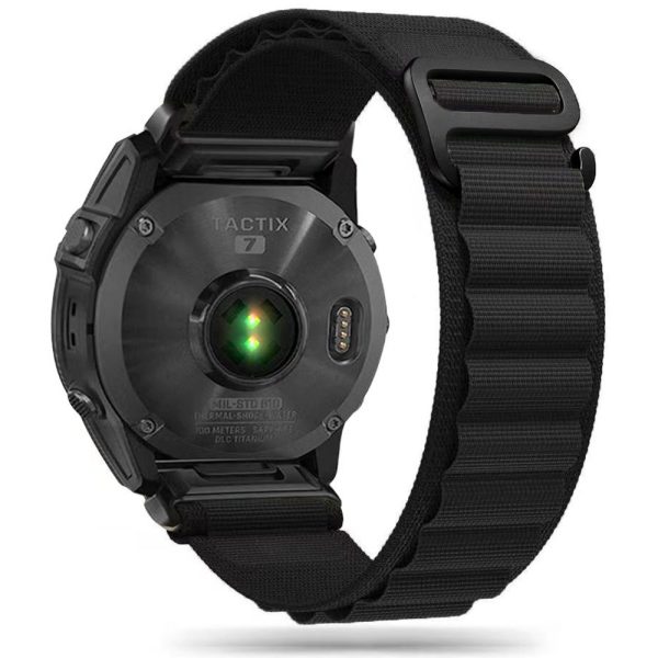Garmin Fenix 3 / 5X / 3HR / 5X Plus / 6X / 6X Pro / 7X neilona Pro pulksteņa siksniņa - melna