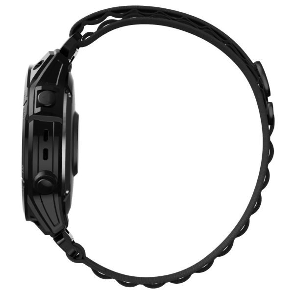 Garmin Fenix 3 / 5X / 3HR / 5X Plus / 6X / 6X Pro / 7X neilona Pro pulksteņa siksniņa - melna