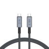 Ātrdarbīgs USB-C 4.0 PD 240W 8K 40Gbps 1m kabelis - pelēks