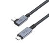 Kabelis leņķveida un taisns USB-C 4.0 PD 240W 8K 40Gbps 1.5m - pelēks