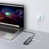 6in1 centrmezgls USB-A USB-C DisplayPort HDMI sadalītājs - pelēks