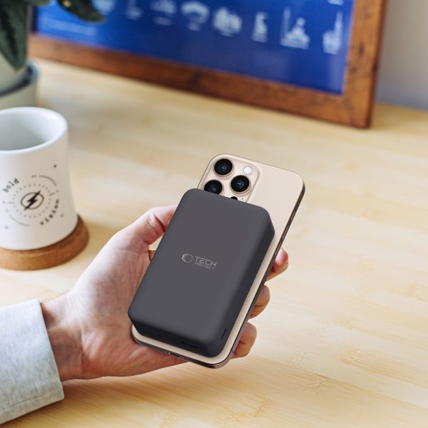 Powerbank 20000mAh ar MagSafe USB-C kabeli 30cm - melns