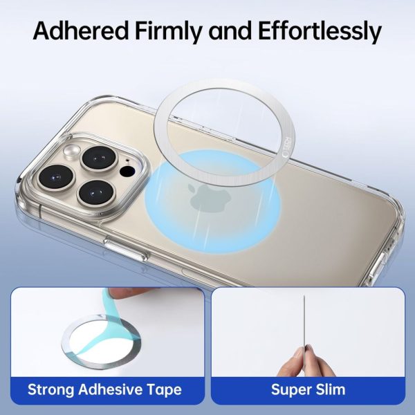 Magnētiskais MagSafe gredzens viedtālruņa maciņam - sudrabs