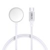 Induktīvā lādētāja adapteris Apple Watch pulksteņam USB-C 3W 1m - balts