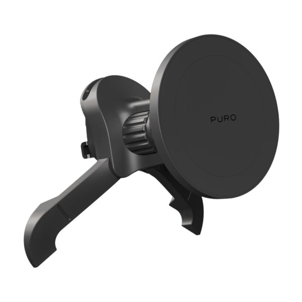 Magnētiskais automašīnas turētājs viedtālrunim ar regulējamu režģi, MagSafe - melns