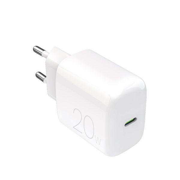 PROLITE 20W USB-C sienas lādētājs - balts