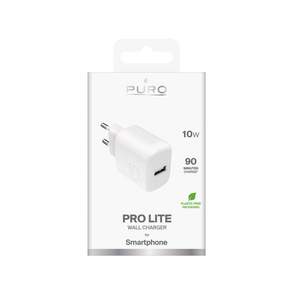 PROLITE 10W USB-A sienas lādētājs - balts