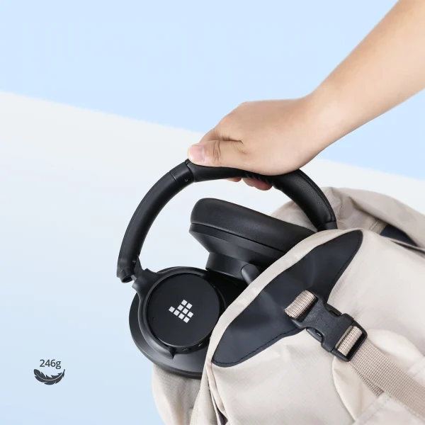 Hibrīda ANC SOUNFII Q20S bezvadu aktīvās trokšņu slāpēšanas austiņas - melnas