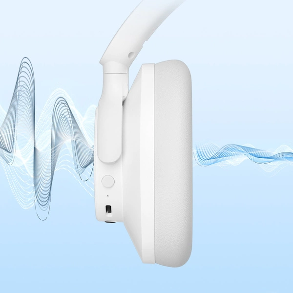 Hibrīda ANC SOUNFII Q20S bezvadu aktīvās trokšņu slāpēšanas austiņas - baltas