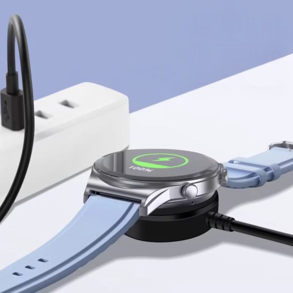 Induktīvā lādētāja adapteris Samsung Galaxy Watch USB-C 100 cm pulksteņam - melns