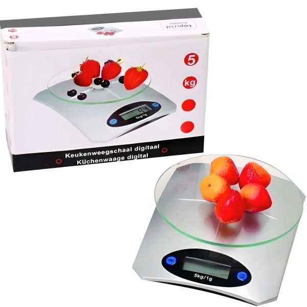 LCD elektroniskie virtuves svari 1-5000 g / 1 g
