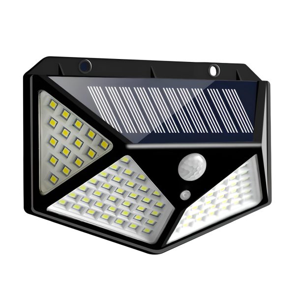Saules āra dārza lampa ar krēslas kustības sensoriem, 100 LED