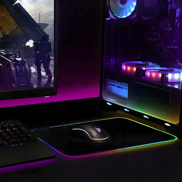 Spēļu galda paklājiņš apgaismotam peles paliktnim 35 x 25 cm