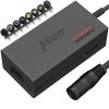 Universāls klēpjdatora lādētājs ar barošanas bloku, 8 uzgaļi, 96 W