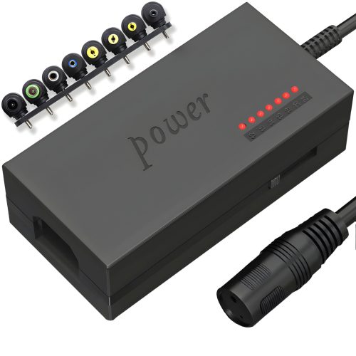 Universāls klēpjdatora lādētājs ar barošanas bloku, 8 uzgaļi, 96 W
