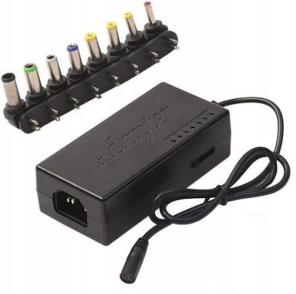 Universāls klēpjdatora lādētājs ar barošanas bloku, 8 uzgaļi, 96 W