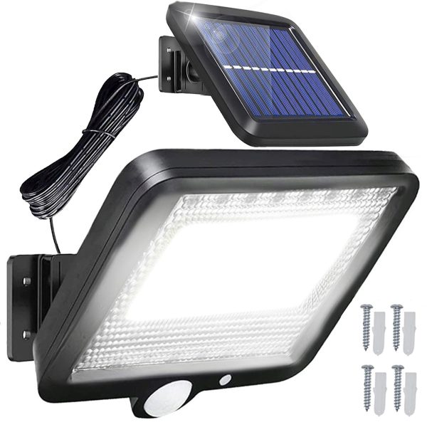 Āra saules lampa ar krēslas kustības sensoriem 100 LED