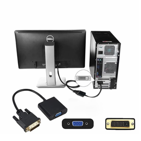Audio un video adapteris DVI-D - VGA 23,5 cm