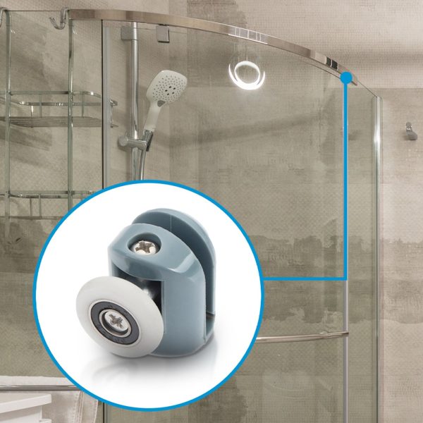 Dušas kabīnes rullīšu komplekts, 23 mm riteņi - 8 gab.