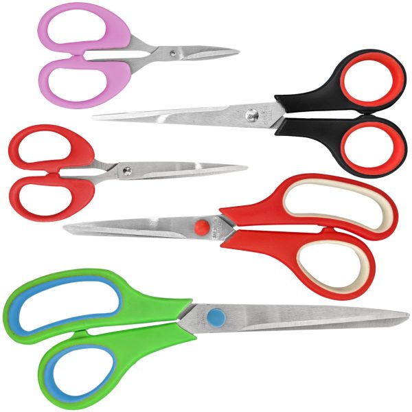 Universālo skolas šķēru komplekts - 5 gab.