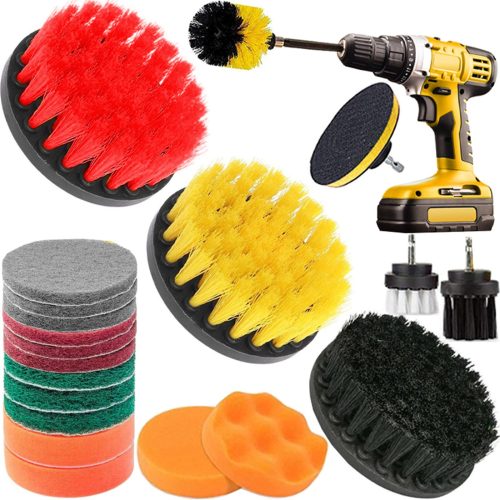 Skrūvgriežu birstes un tīrīšanas spilventiņi - 22 daļu komplekts