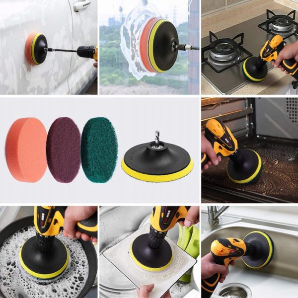 Skrūvgriežu birstes un tīrīšanas spilventiņi - 22 daļu komplekts