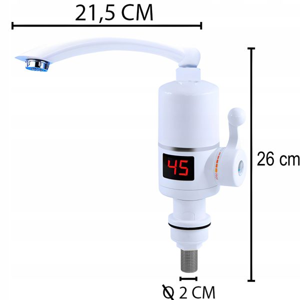 3000 W LED momentānais elektriskais ūdens sildītājs