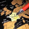 Nokasāms ceļojumu plakāts pasaules karte 82 x 59 - melns un zelta krāsā