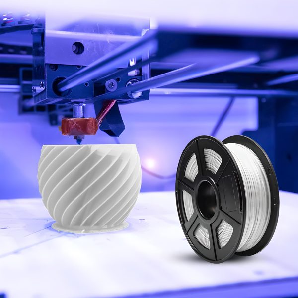 3D printera 3D pildspalvas kvēldiega uzpilde PLA 1,75 mm 68 m - balta