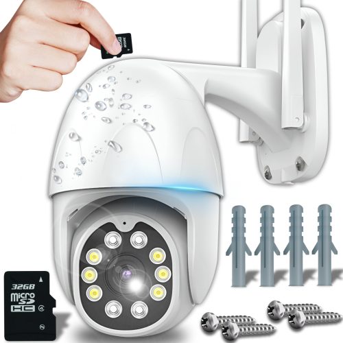 ZOOM WIFI SD 32 GB āra rotējoša novērošanas kamera