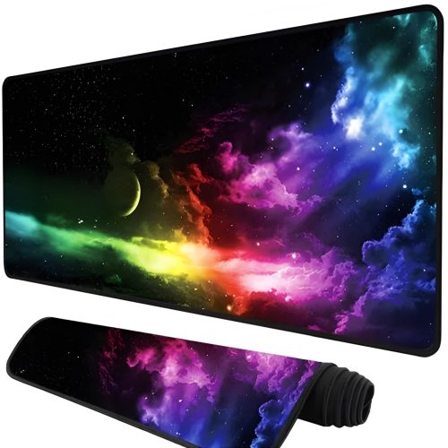 Spēļu galda peles paliktnis XXL 90 x 40 cm - varavīksnes krāsā