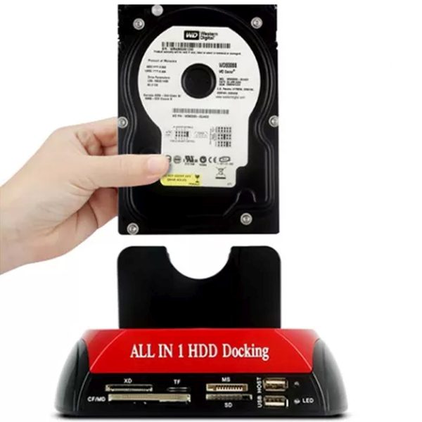 Dokstacija 2 HDD SSD SATA IDE 2.5'' 3.5'' USB diskdziņiem