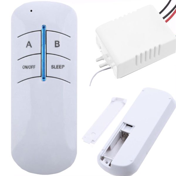 Bezvadu gaismas slēdzis ar tālvadības pulti 20 m