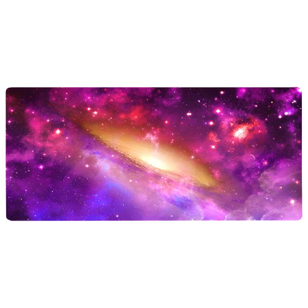 Spēļu galda peles paliktnis XXL 80 x 40 cm - kosmosa rozā
